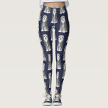 Niedliches bärtiges Collies-Muster Leggings<br><div class="desc">Spaß-Leggings für Beardie Liebhaber</div>
