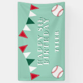 Niedliches Baseball-Jagdflaggen Kindergeburtstag P Banner (Vertikal)