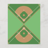 Niedliches Baseball & Ribbon Budget Geburtstagsein (Rückseite)