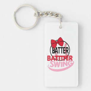 Niedliches Baseballdesign für "Batter Batter Swing Schlüsselanhänger