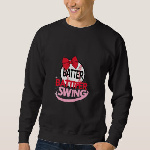 Niedliches Baseballdesign für "Batter Batter Swing Sweatshirt