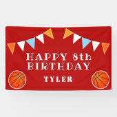Niedliches Basketball Bunting Flags Kindergeburtst Banner (Horizontal)