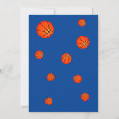 Niedliches Basketball Kindergeburtstag Foto Dankeskarte (Rückseite)