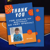 Niedliches Basketball Kindergeburtstag Foto Dankeskarte