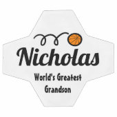 Niedliches Basketball Sportlogo individuelle Name Fußball (Flach)