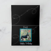 Niedliches Basset Hound auf der Sonntagskarte Karte (Innenseite)