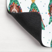 Niedliches Basset Hound Dog Muster Weihnachten Mousepad (Ecke)