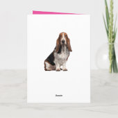 Niedliches Basset Hound Geburtstag Rosa Hunde Mama Karte (Rückseite)