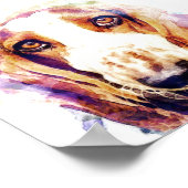 Niedliches Basset Hound Hund Face Poster (Ecke)