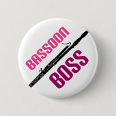 Niedliches Bassoon-Chef-Musik-Geschenk Button (Vorderseite)