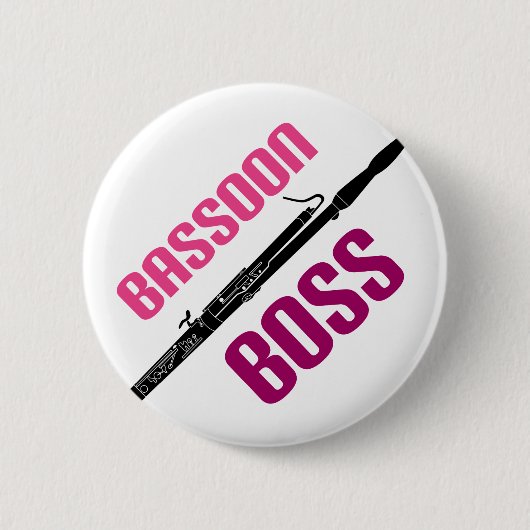 Niedliches Bassoon-Chef-Musik-Geschenk Button (Vorderseite)