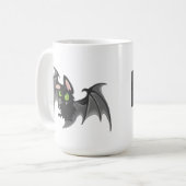 Niedliches Bat and Spione Halloween Kaffeetasse (Vorderseite Links)