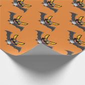 Niedliches Bat Halloween Wrapping Paper Geschenkpapier (Ecke)