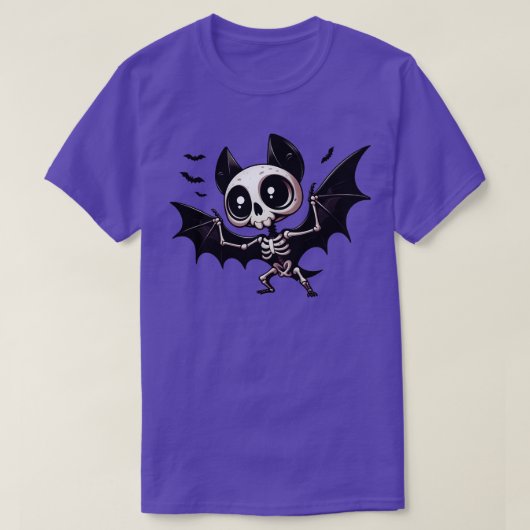 Niedliches Bat Skelett T-Shirt (Design vorne)