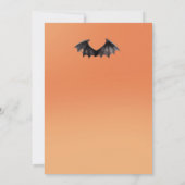 Niedliches Bat- und Pumpkin-Halloween-Party Einladung (Rückseite)