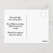 Niedliches Bat und Vollmond Halloween Postkarte (Rückseite)