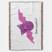 Niedliches Battastic Pink Bat Decke (Vorderseite Vertikal)