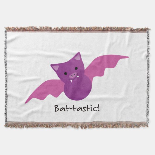 Niedliches Battastic Pink Bat Decke (Vorderseite)