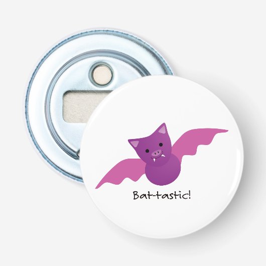 Niedliches Battastic Pink Bat Flaschenöffner (Vorderseite)