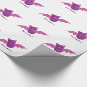 Niedliches Battastic Pink Bat Geschenkpapier (Ecke)