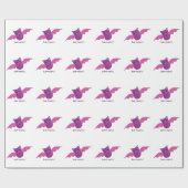 Niedliches Battastic Pink Bat Geschenkpapier (Flach)