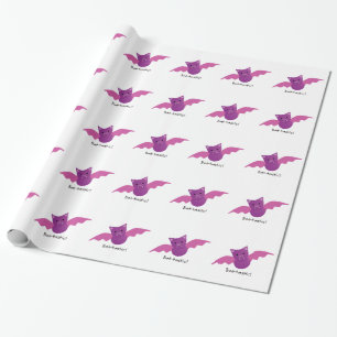 Niedliches Battastic Pink Bat Geschenkpapier