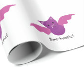 Niedliches Battastic Pink Bat Geschenkpapier (Rolleneckpunkt)
