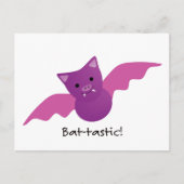 Niedliches Battastic Pink Bat Postkarte (Vorderseite)