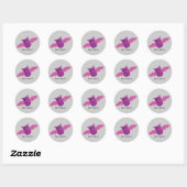 Niedliches Battastic Pink Bat Runder Aufkleber (Blatt)