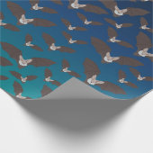 Niedliches Battmuster Geschenkpapier (Ecke)