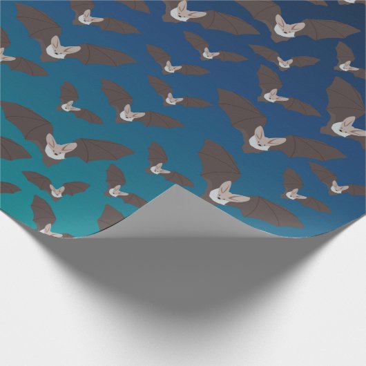 Niedliches Battmuster Geschenkpapier (Ecke)