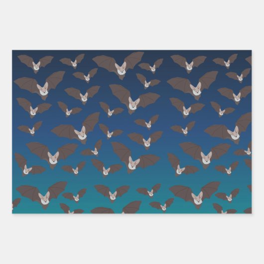 Niedliches Battmuster Geschenkpapier Set (Vorderseite)