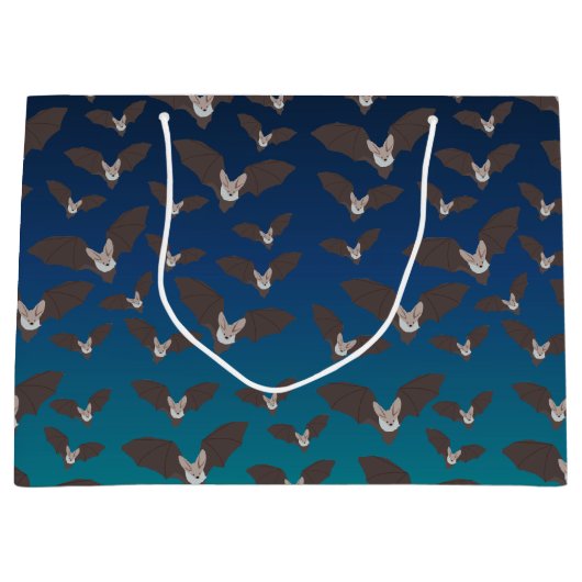 Niedliches Battmuster Große Geschenktüte (Vorderseite)