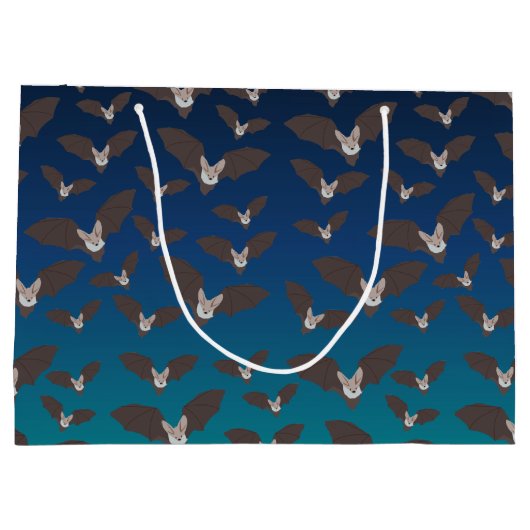 Niedliches Battmuster Große Geschenktüte (Rückseite)