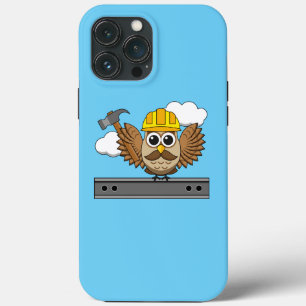 Niedliches Bauarbeiter-Owl mit Hard Hat Cartoon Case-Mate iPhone Hülle