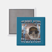 Niedliches Bauchweh-Überlebender-Hamster-Meme Magnet (Vorderseite/Rückseite)
