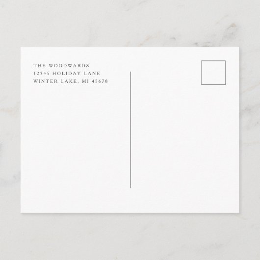 Niedliches Bauernhaus Feiertagspostkarte (Rückseite)