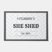 Niedliches Bauernhaus gegründet sie Shed Tile Desi Fußmatte (Vorderseite)