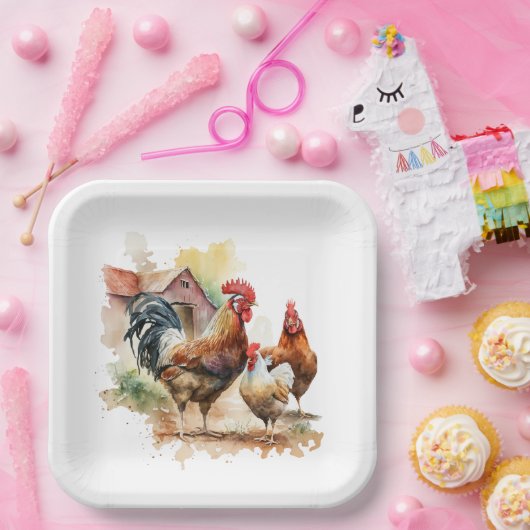 Niedliches Bauernhüttenfest liebt Party Pappteller (Party)