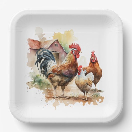 Niedliches Bauernhüttenfest liebt Party Pappteller (Vorderseite)