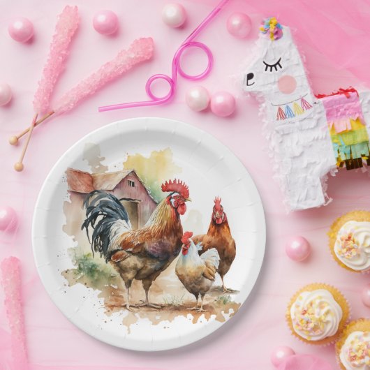 Niedliches Bauernhüttenfest liebt Party Pappteller (Party)