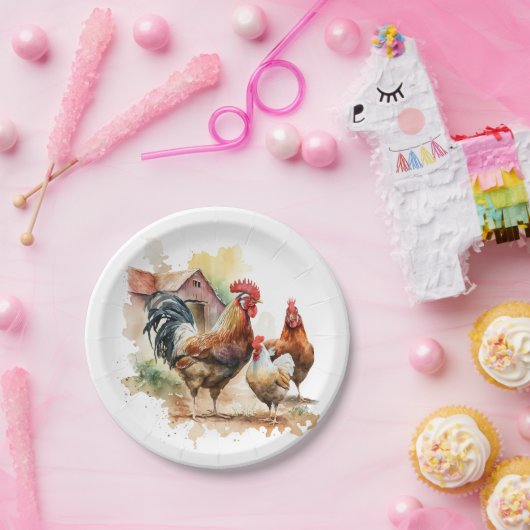 Niedliches Bauernhüttenfest liebt Party Pappteller (Party)