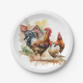 Niedliches Bauernhüttenfest liebt Party Pappteller (Vorderseite)