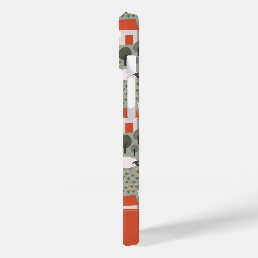 Niedliches Bauernmuster Case-Mate iPhone Hülle (Rückseite / Links)