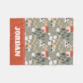 Niedliches Bauernmuster Fleecedecke (Vorderseite (Horizontal))