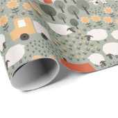 Niedliches Bauernmuster Geschenkpapier (Rolleneckpunkt)