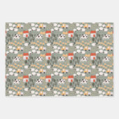 Niedliches Bauernmuster Geschenkpapier Set (Vorderseite)