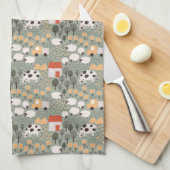 Niedliches Bauernmuster Geschirrtuch (Viertel Falte)