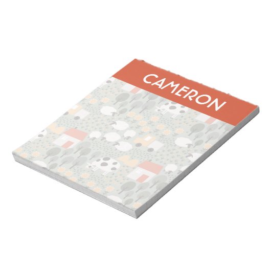 Niedliches Bauernmuster Notizblock (Rotiert)