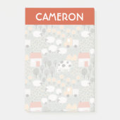 Niedliches Bauernmuster Post-it Klebezettel (Vorderseite)